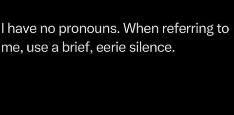 No Pronouns, Just Silence