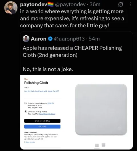 Apple's Cheaper Polishing Cloth