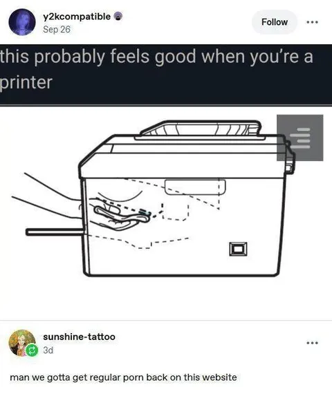 Printer Enjoys Regular Porn