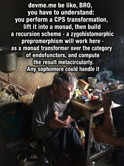Homeless Man Explains Monad Transformers