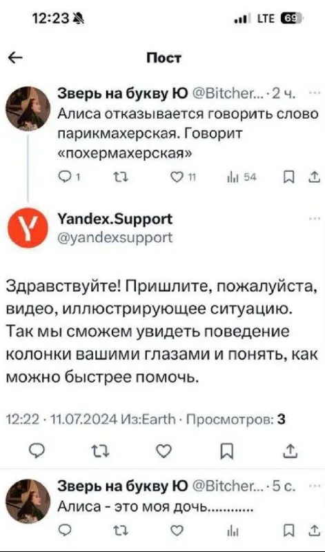 Алиса говорит «похермахерская»