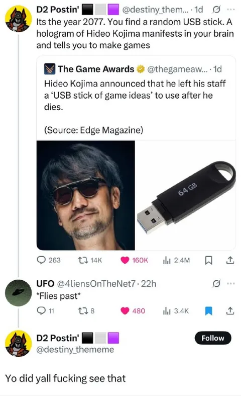 Hideo Kojima USB Stick From 2077