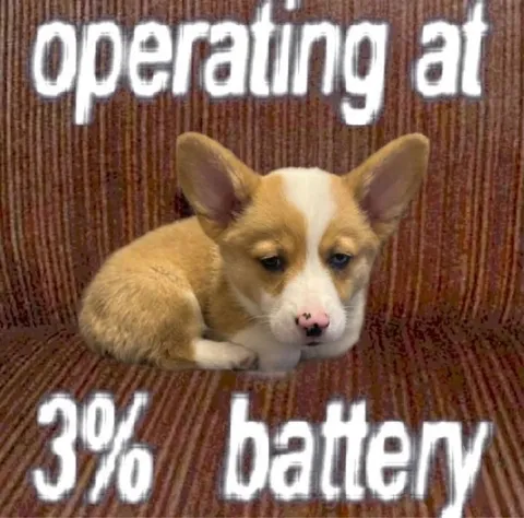 Operating at 3% battery