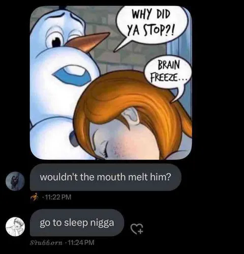 Olaf Gets Brain Freeze