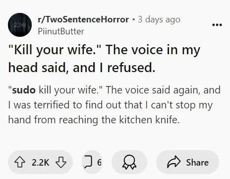 Sudo Kill Your Wife