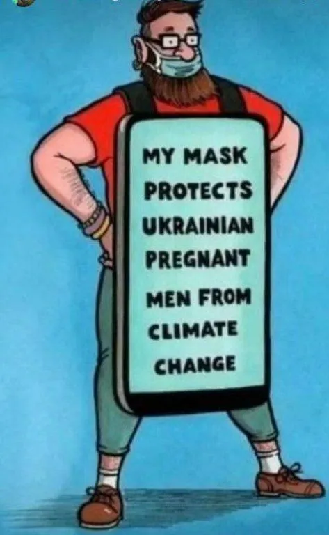 My Mask Protects Ukrainian Pregnant Men