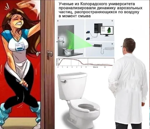 Учёные изучают смыв унитаза