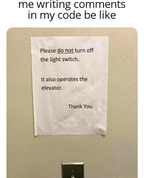 Comments in My Code Be Like