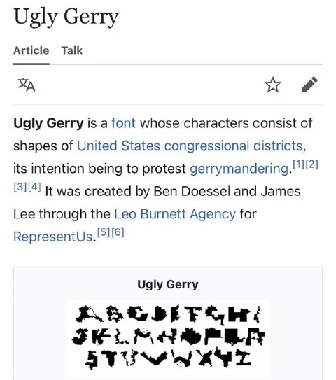 Ugly Gerry font protest