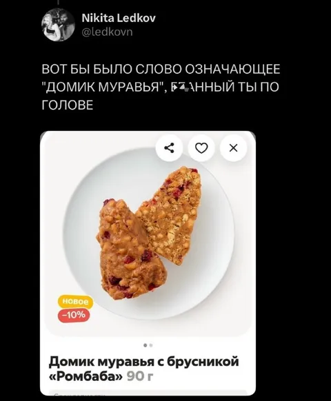 Домик муравья прилетел по голове