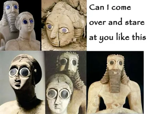 Ancient Statues Staring