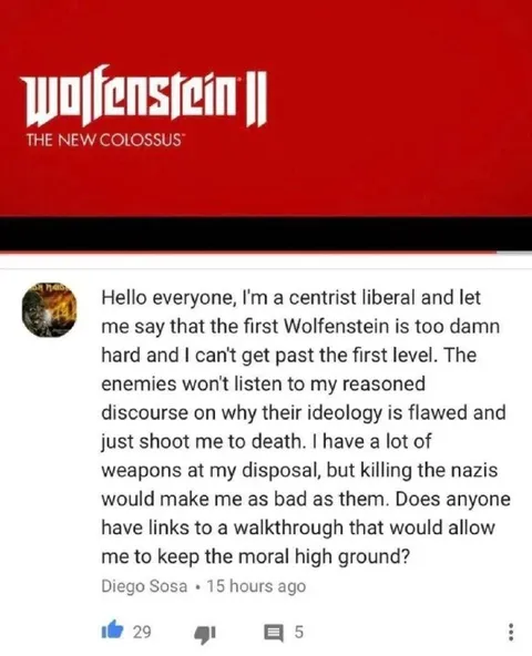 Centrist Liberal Plays Wolfenstein