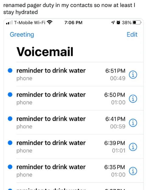 Renamed Pager Duty to Stay Hydrated