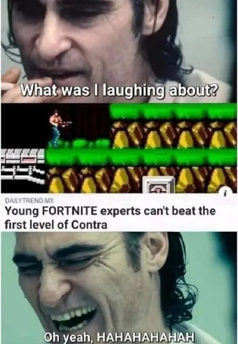 Young Fortnite Players Play Contra