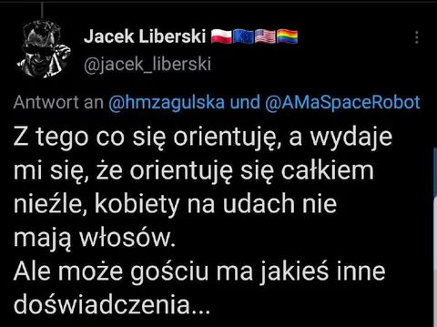 Kobiety na udach nie mają włosów