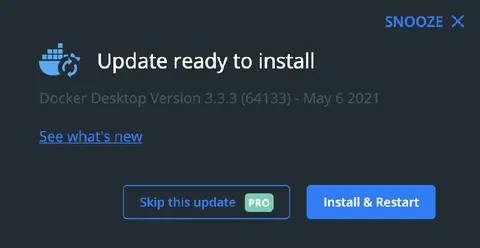 Docker Update Ready to Install