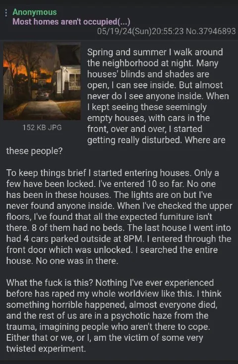Empty Houses With Lights On