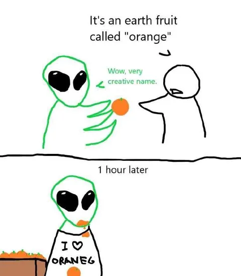 Alien Discovers the Orange