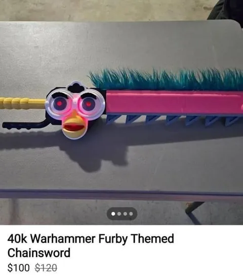 Warhammer Furby Chainsword