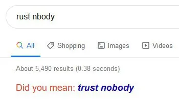 Rust Nobody Search