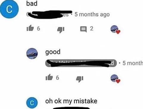 Oh Okay My Mistake Comment Thread