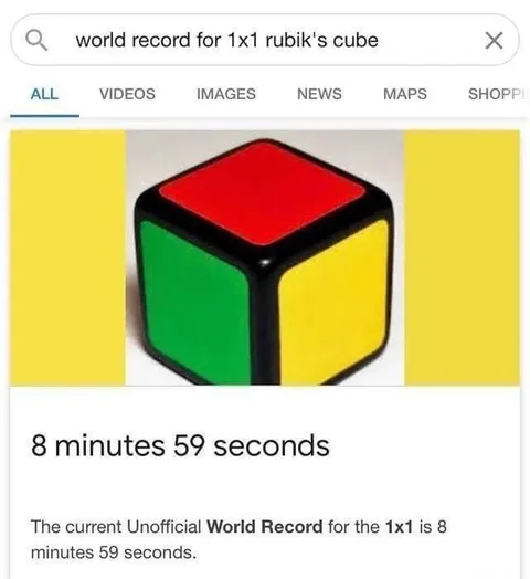 1x1 Rubik's Cube World Record