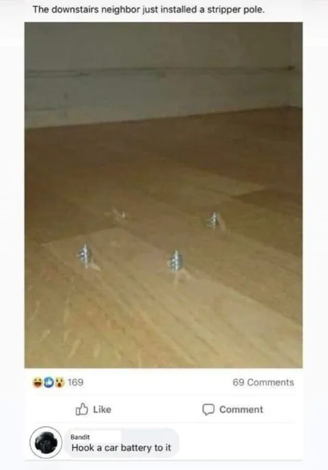 Downstairs Neighbor’s Stripper Pole