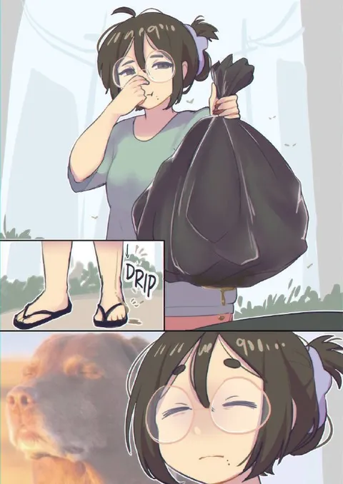 Leaking Garbage Bag