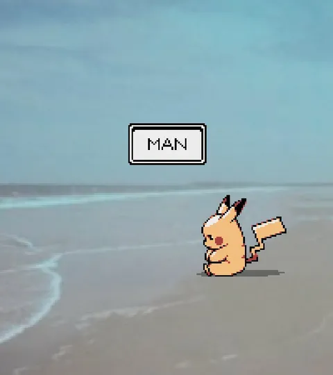 Pikachu Sees the Man Sign