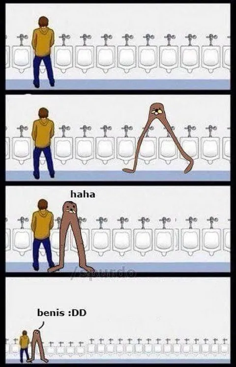 The Urinal Line Penis Joke