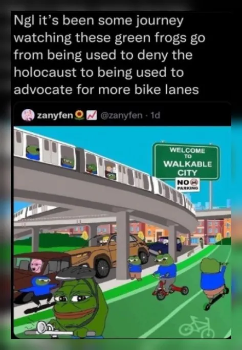 Pepe Goes Pro-Bike Lane