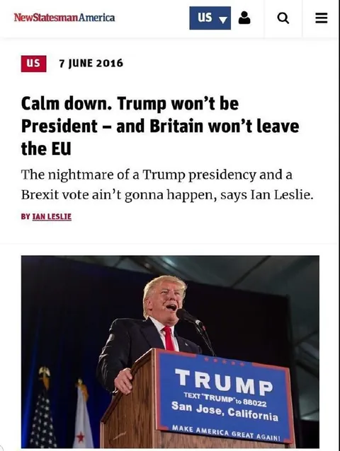 Trump Won’t Be President