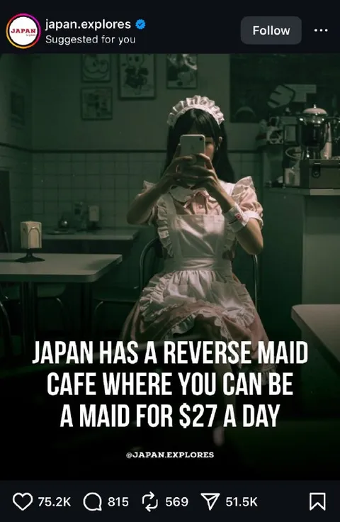 Japan Reverse Maid Cafe