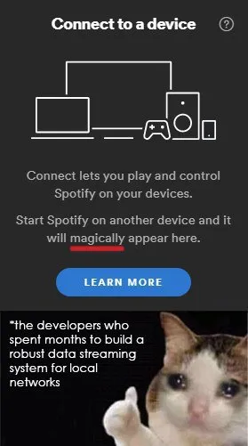 Spotify Developers See Local Network Magic