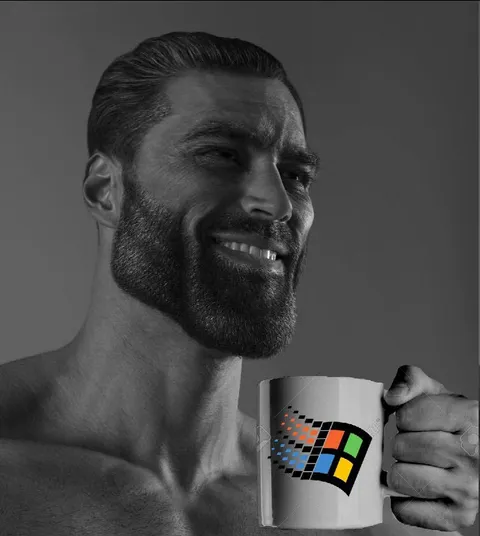 Чад с кружкой Microsoft