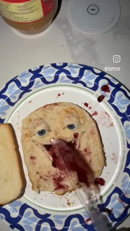 Midnight PBJ with a Face