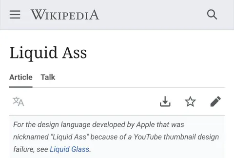 Wikipedia Liquid Ass Article