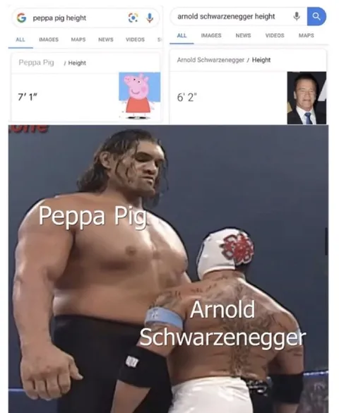 Peppa Pig Is Taller Than Arnold