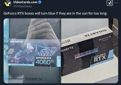 RTX Box Turns Blue in Sun