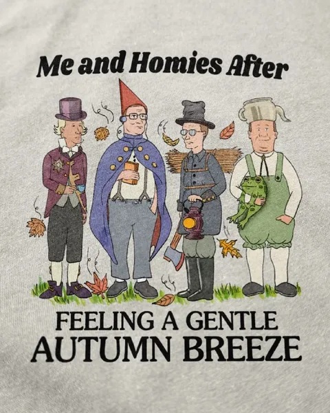 Friends Feeling the Autumn Breeze