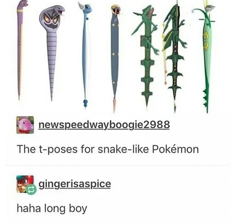 Snake-Like Pokémon T-Pose