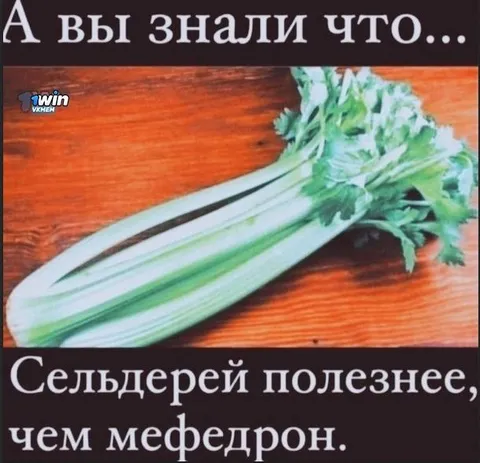 Сельдерей полезнее мефедрона