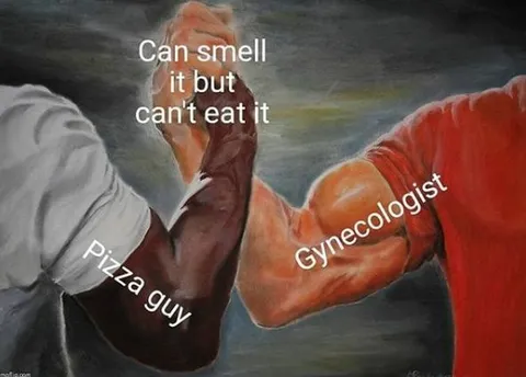 Pizza Guy and Gynecologist Fist Bump