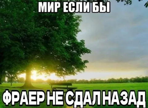 Мир если бы фраер не сдал назад
