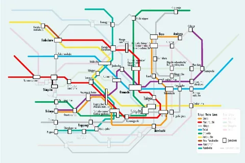 Токийское метро уже не кажется сложным