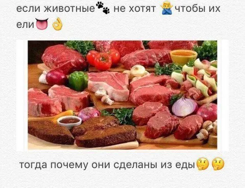 Почему животные сделаны из еды