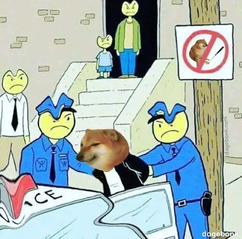 Доге арестовали за курение