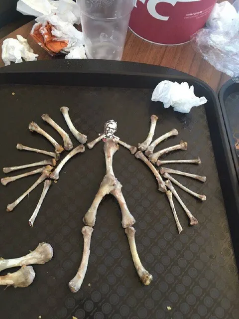 Скелет из куриных костей