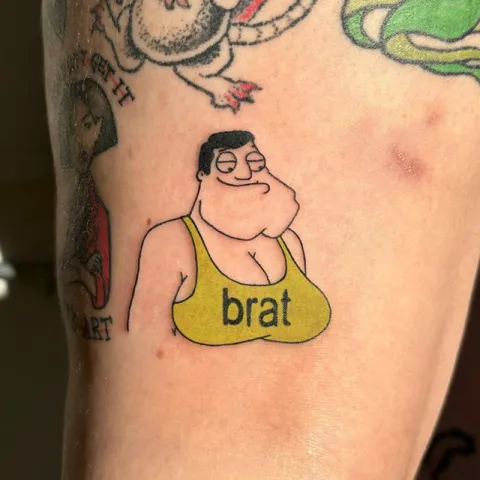 Brat Cartoon Tattoo