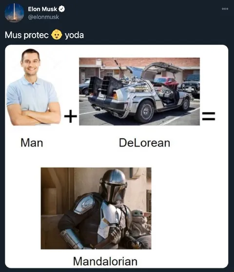 Man Plus DeLorean Equals Mandalorian
